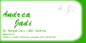 andrea jadi business card