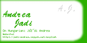 andrea jadi business card